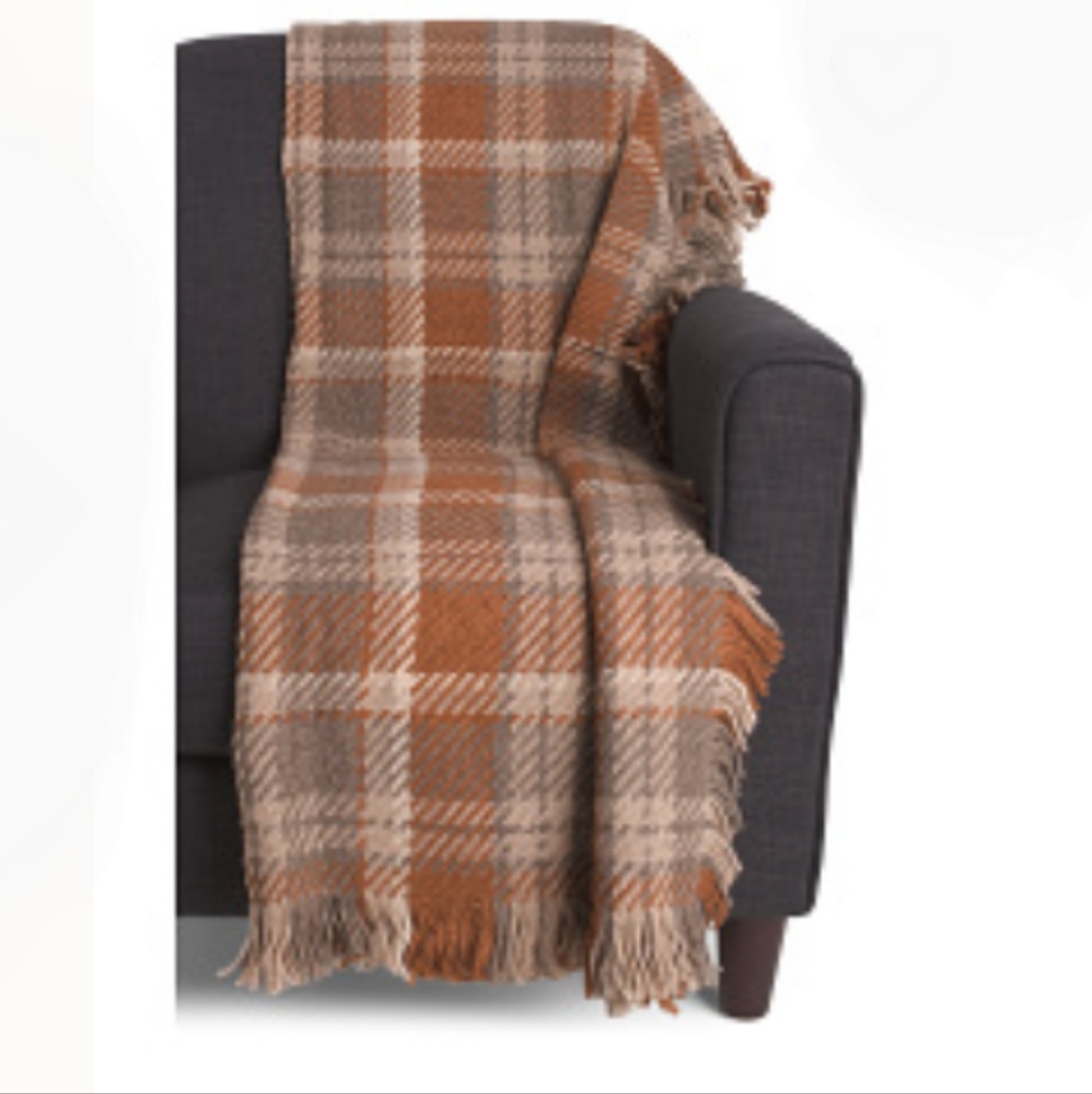 Branigan Weavers Antrim Rust Brown Handmade Wool Throw